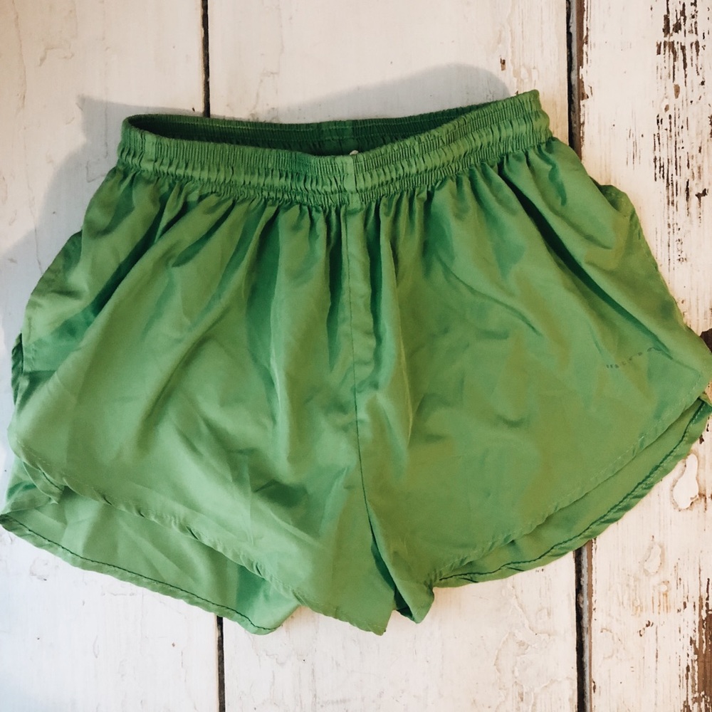 Green BOA athletic running shorts